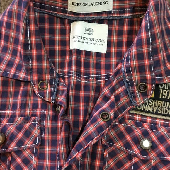 Boys size 10 so shirt by scotch shrunk - Picture 3 of 3